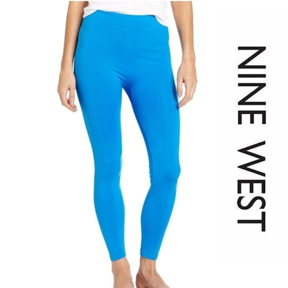 NWT NINE WEST | High Waist Blue Leggings M/L